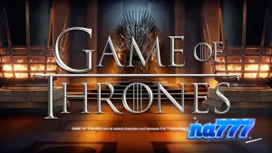 Tampilan visual slot bertema Game of Thrones dengan elemen ikonik